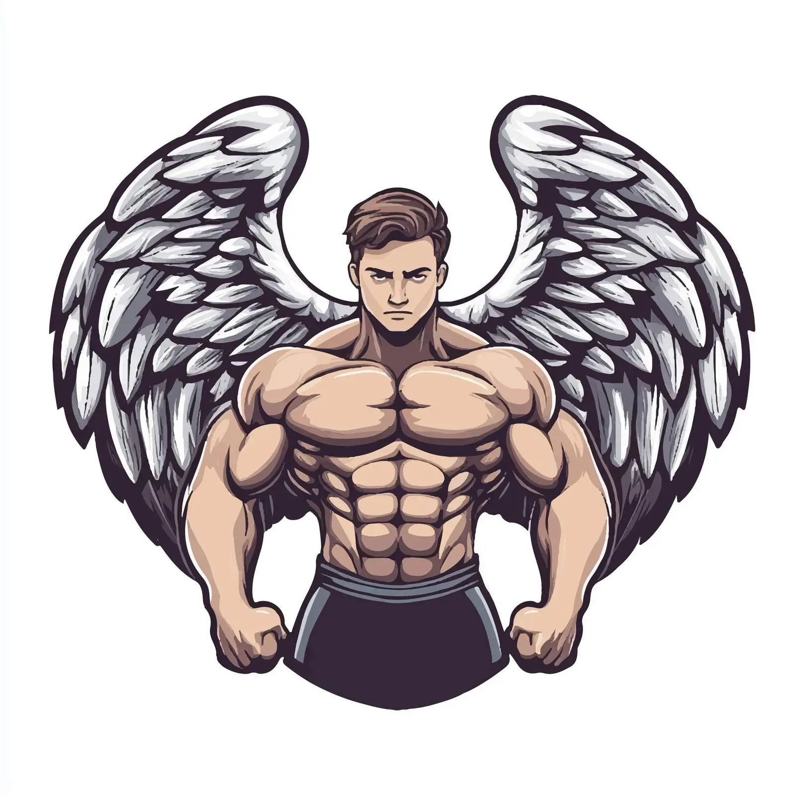 Dynamic Gym Emblem with Strong Design — free download from Dotvec