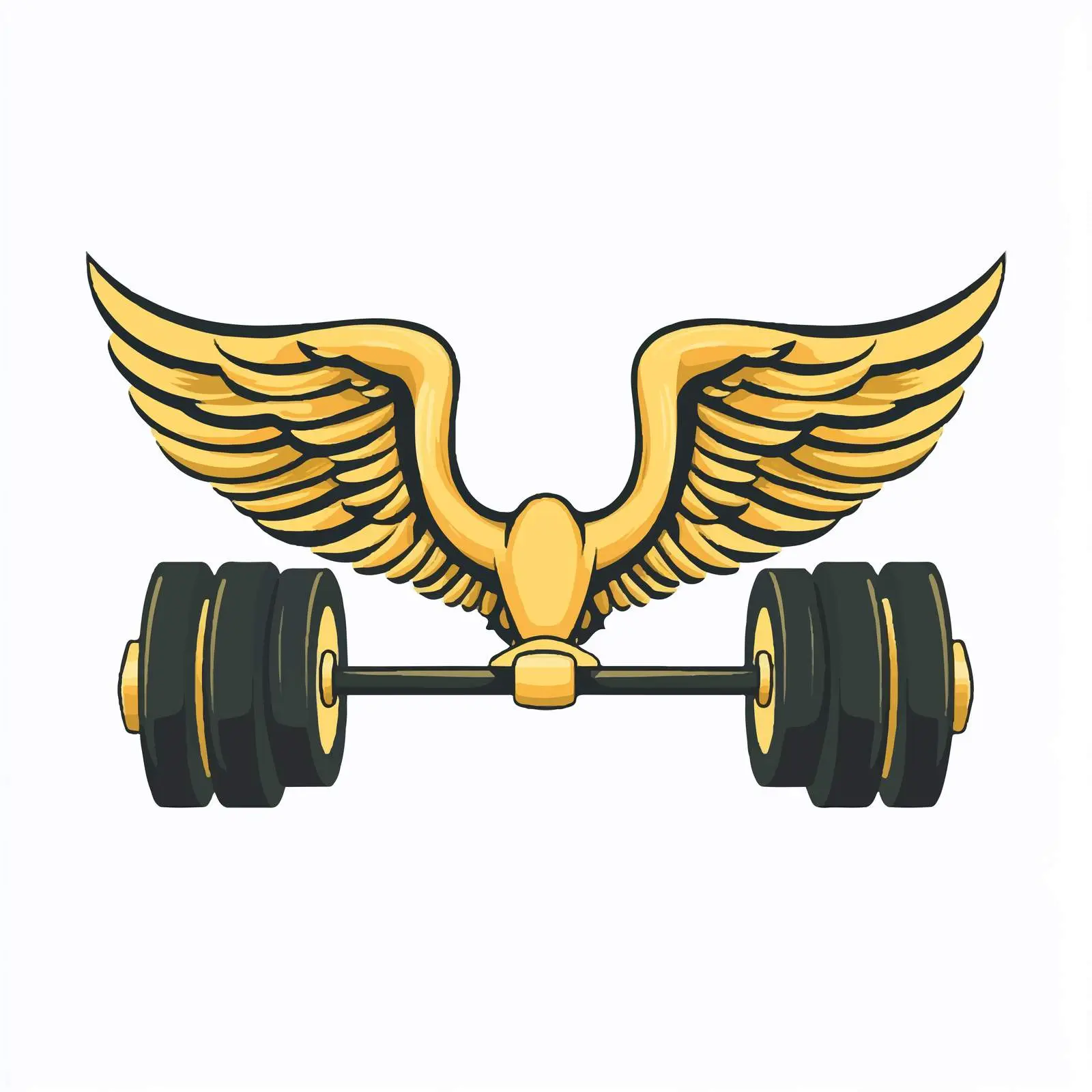Stylized Gym Emblem with Weights Design — free download from Dotvec