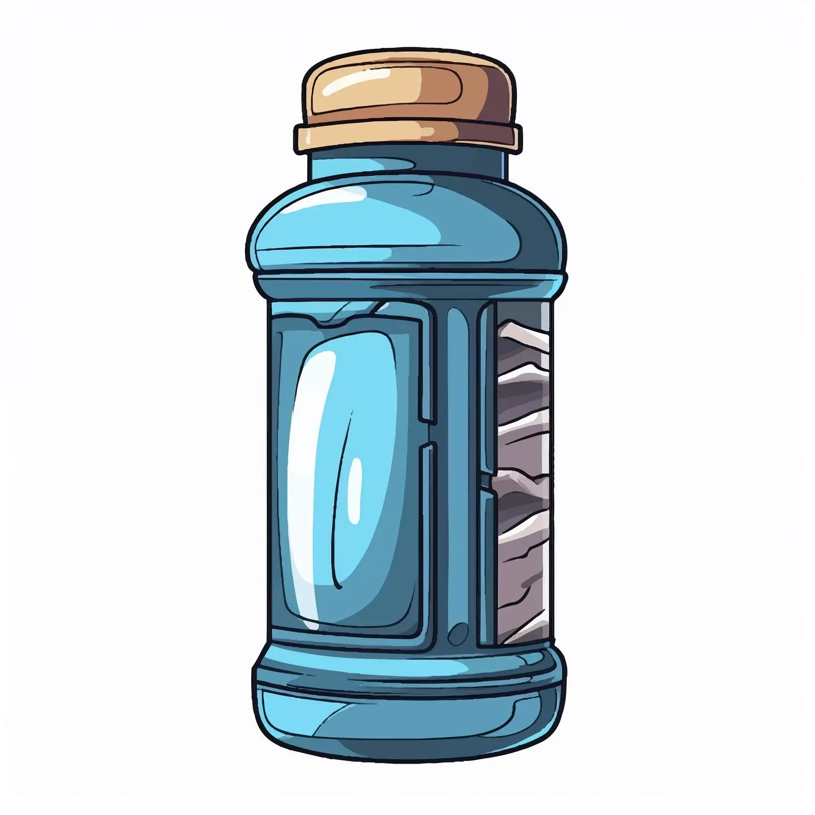 Cartoon Protein Bottle Icon Vector Illustration — free download from Dotvec