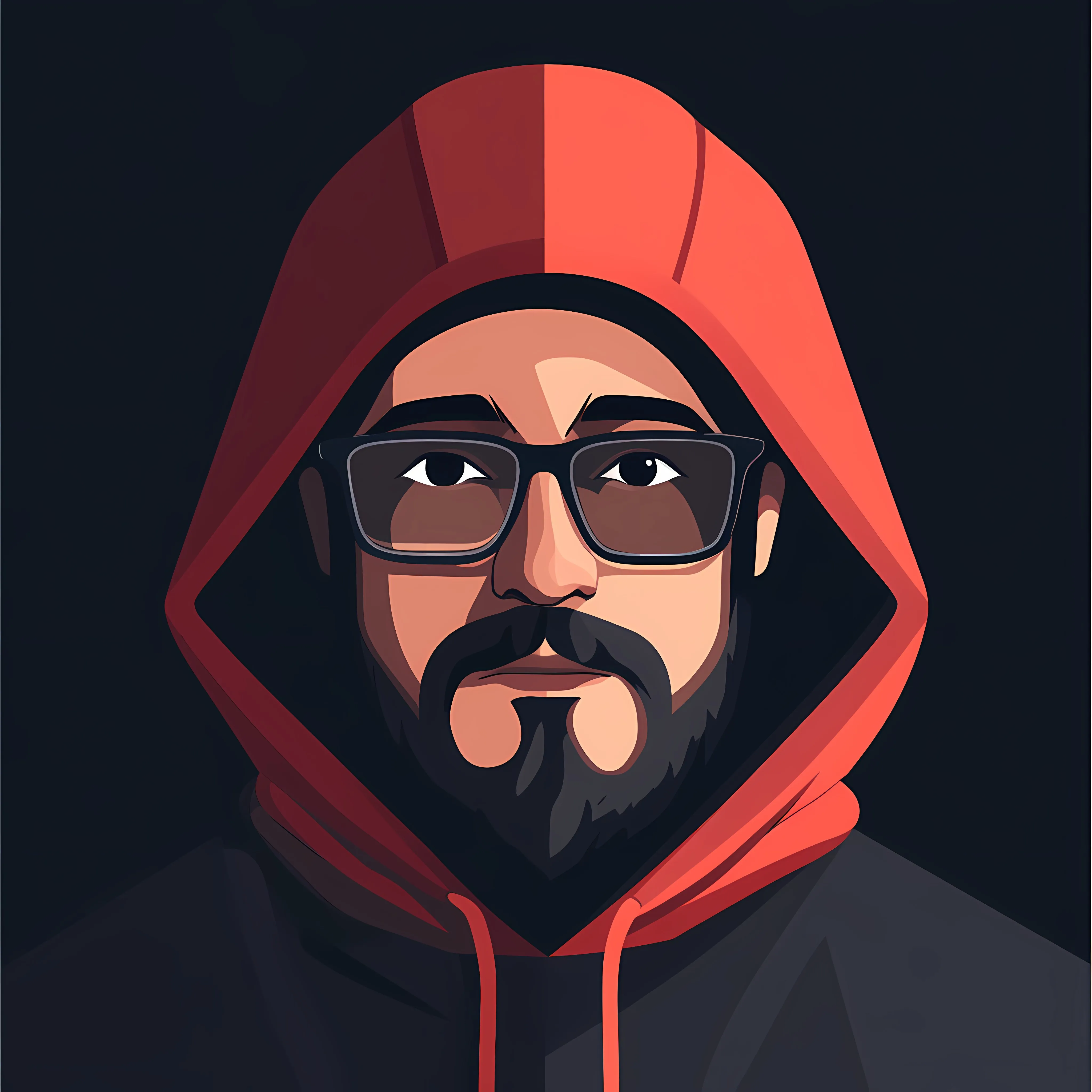 Hacker Character Face Flat Vector Illustration — free download from Dotvec