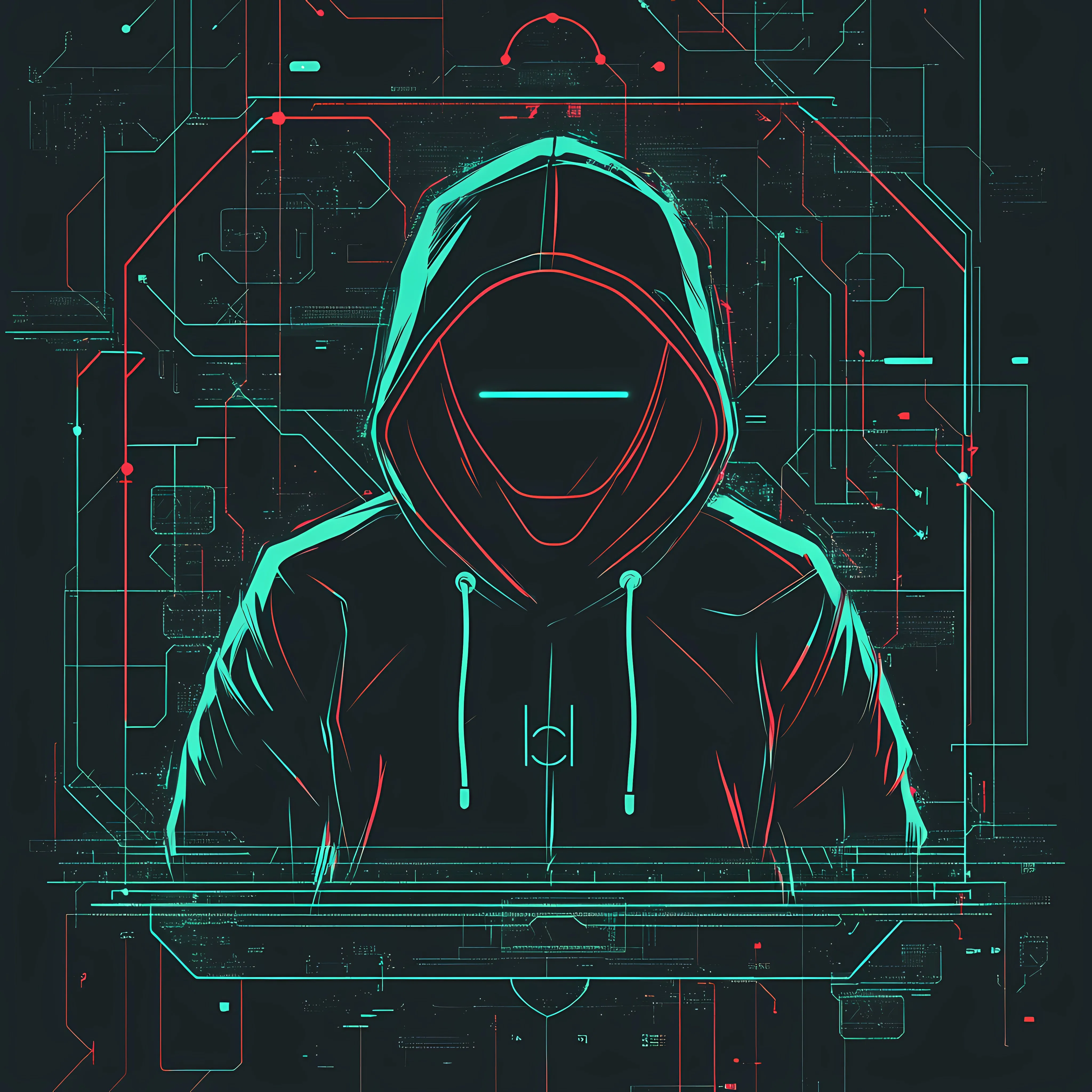 Hacker Symbol Cyber Security Animation Vector Illustration – free it security image from Dotvec