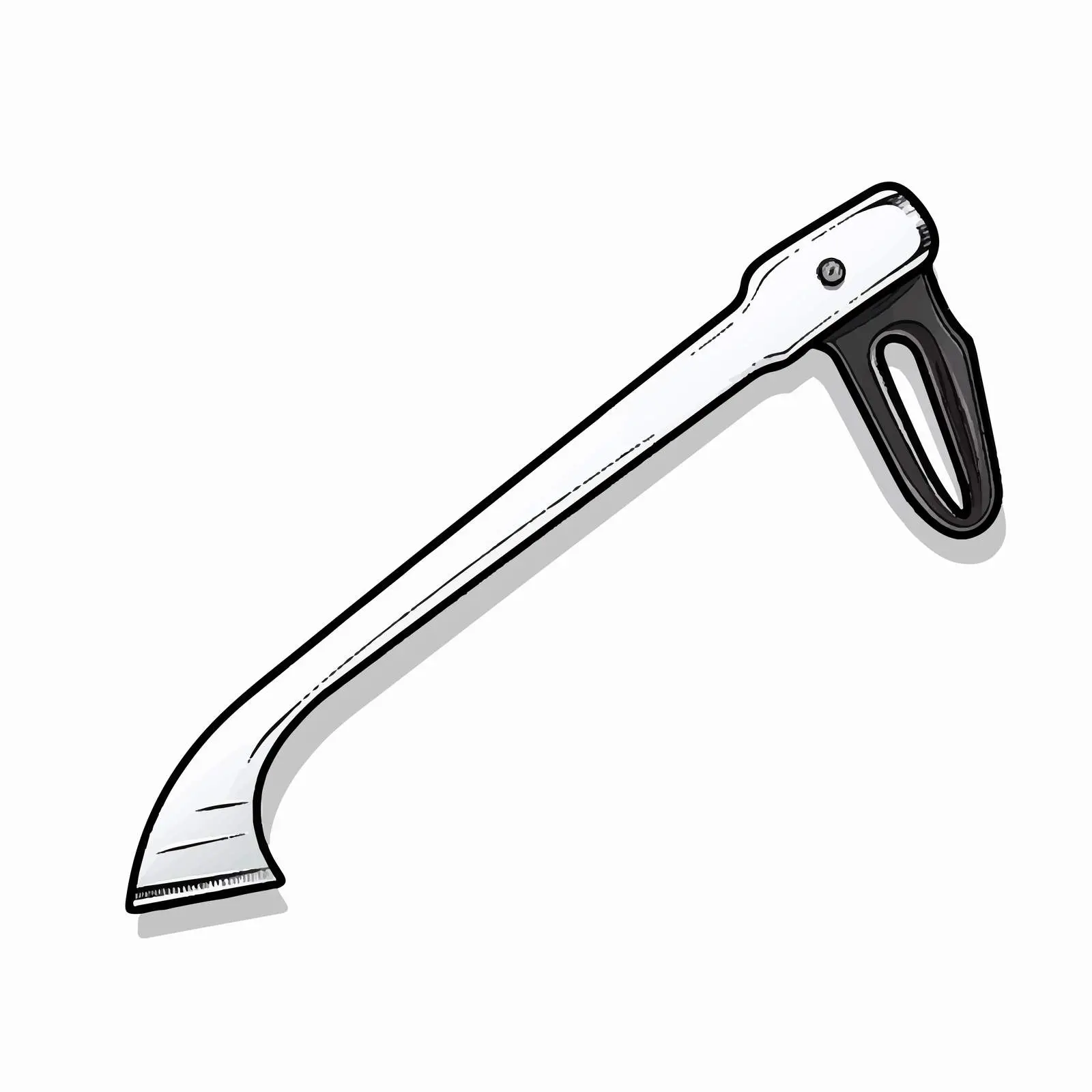 Hacksaw Outline Vector Illustration on White Background – free carpentry image from Dotvec