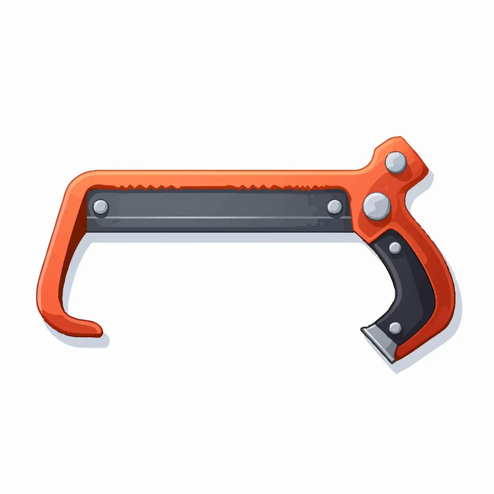 Hacksaw Vector Illustration on White Background – free metalwork image from Dotvec