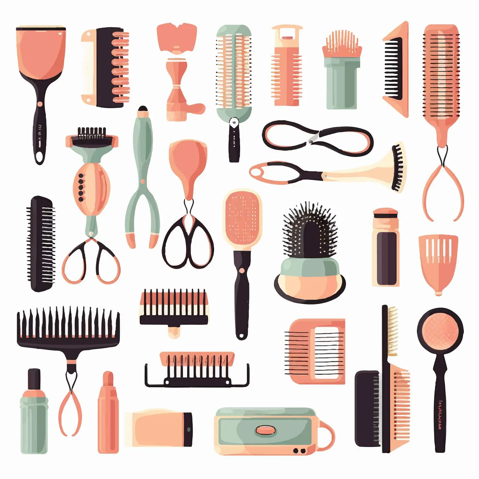 Hair Care Tools Set for Professionals — free download from Dotvec