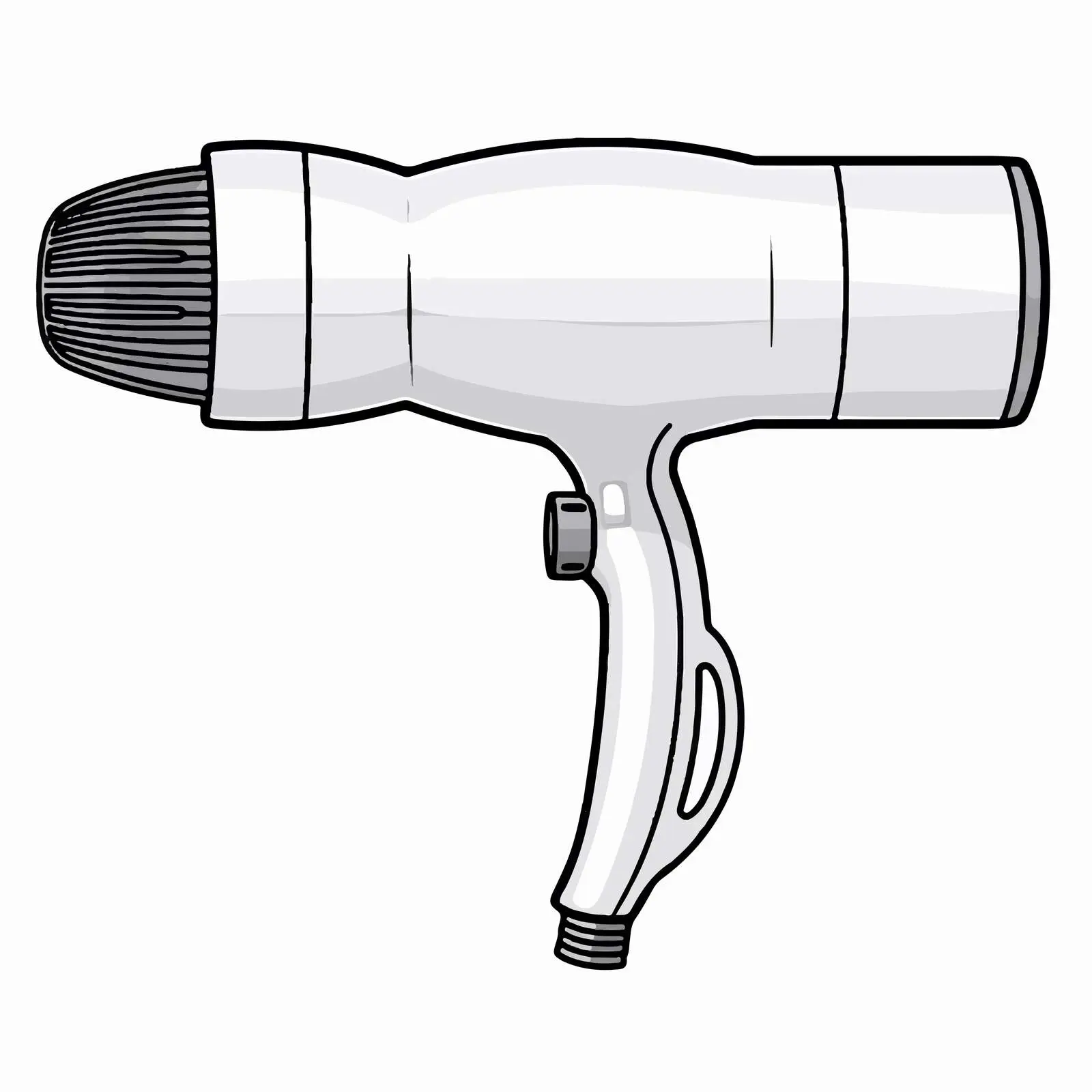 Outline Hair Dryer Vector Illustration on White Background — free download from Dotvec
