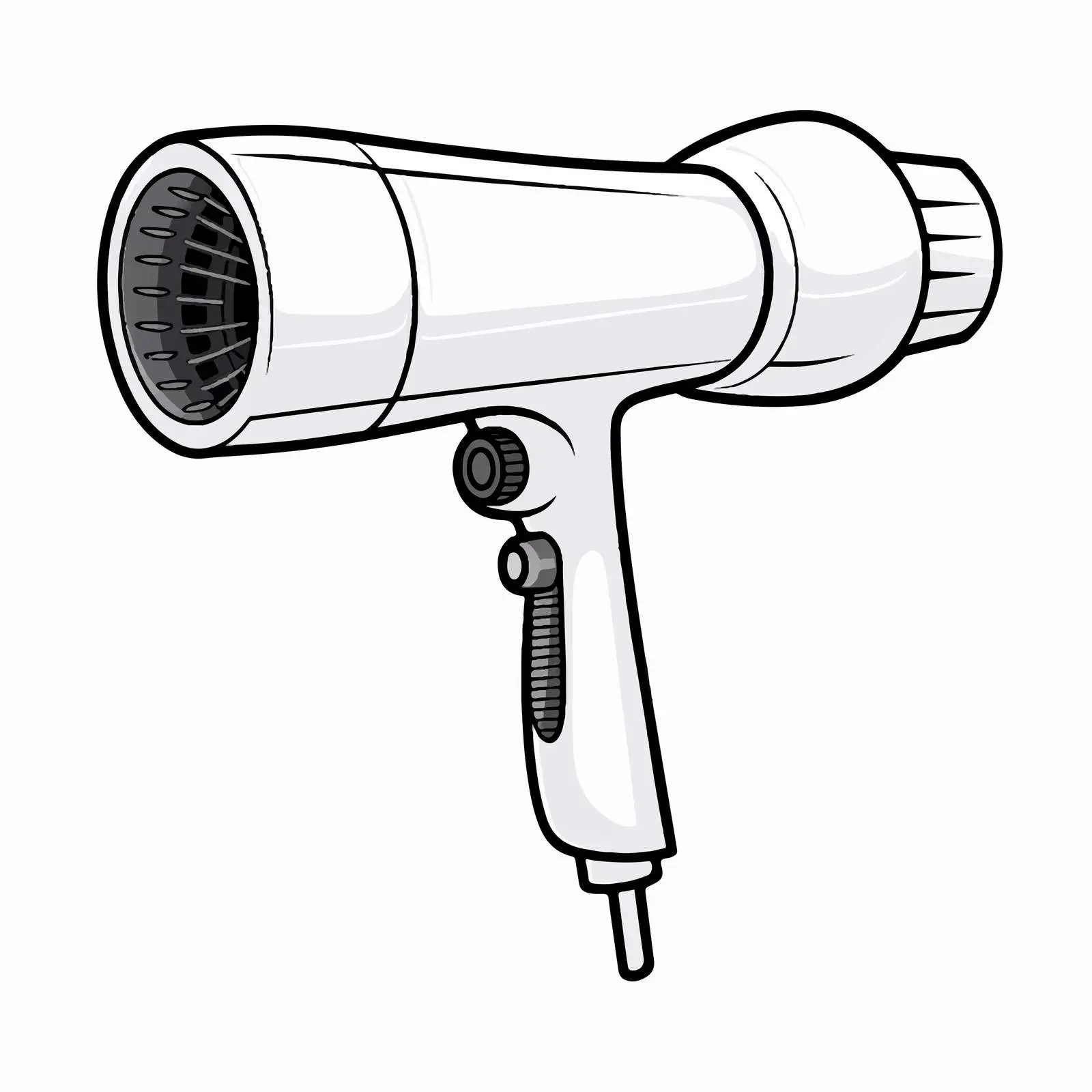 Hair Dryer Outline Vector Illustration — free download from Dotvec