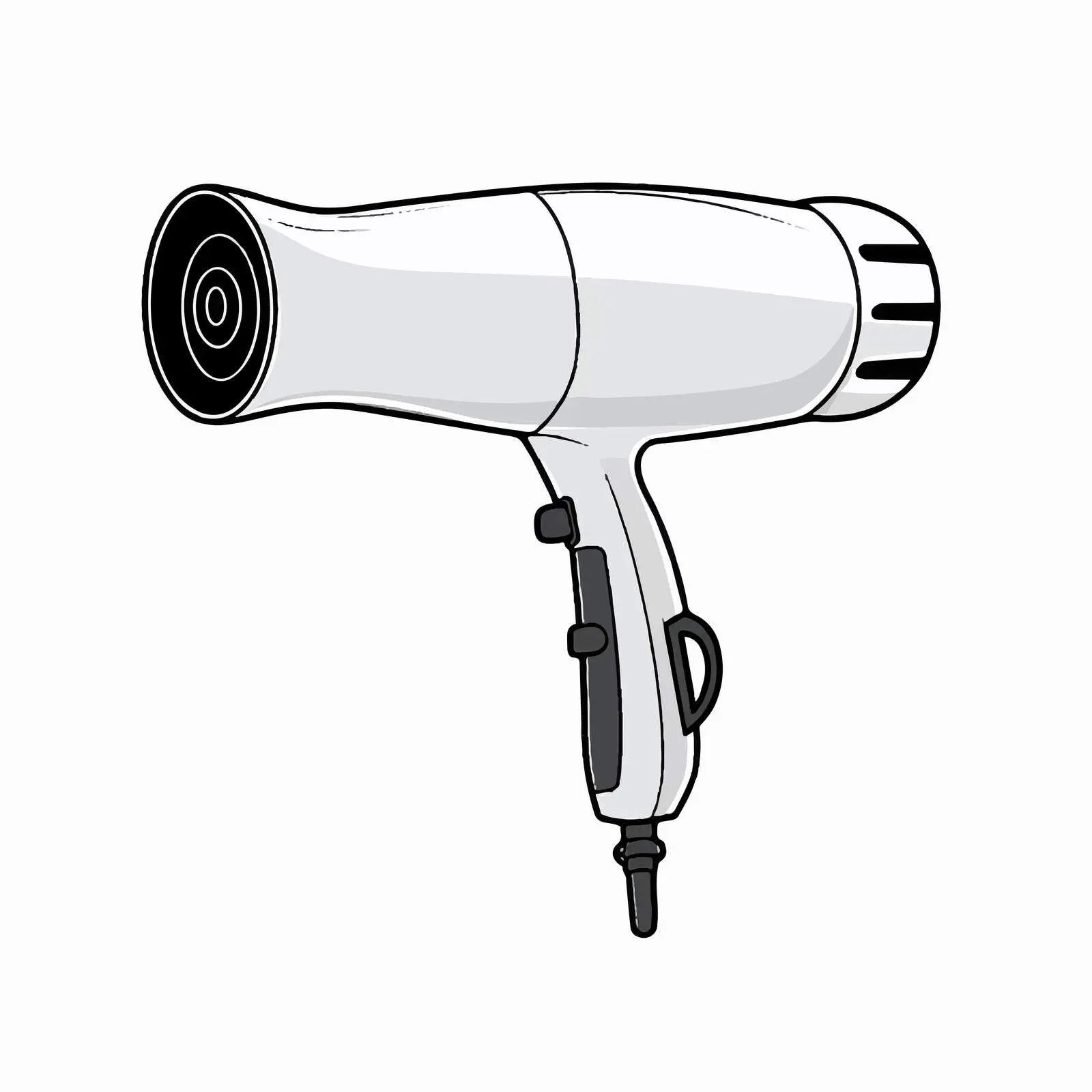 Professional Hair Dryer Outline Vector Illustration — free download from Dotvec