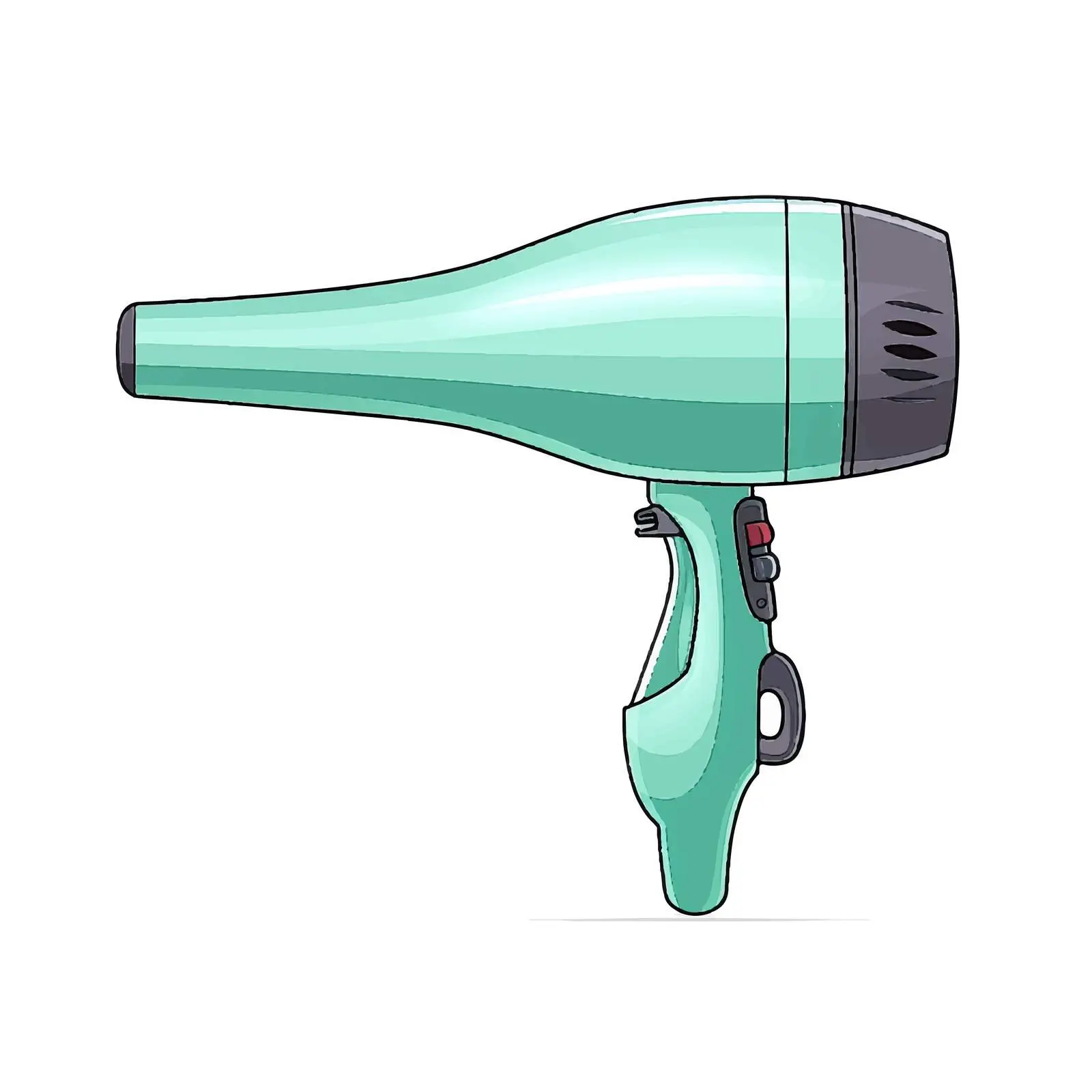 Colored Hair Dryer Vector Illustration on White Background — free download from Dotvec