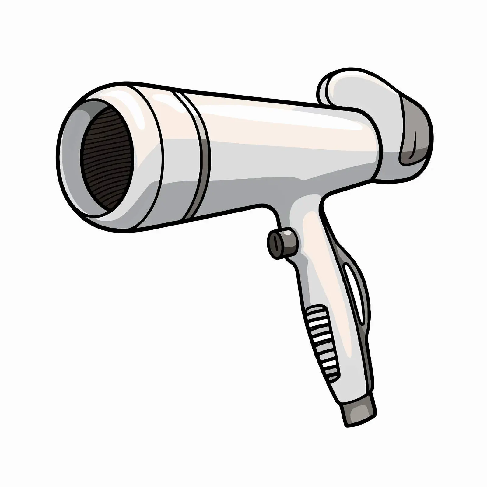 Hair Dryer Vector Illustration on White Background — free download from Dotvec