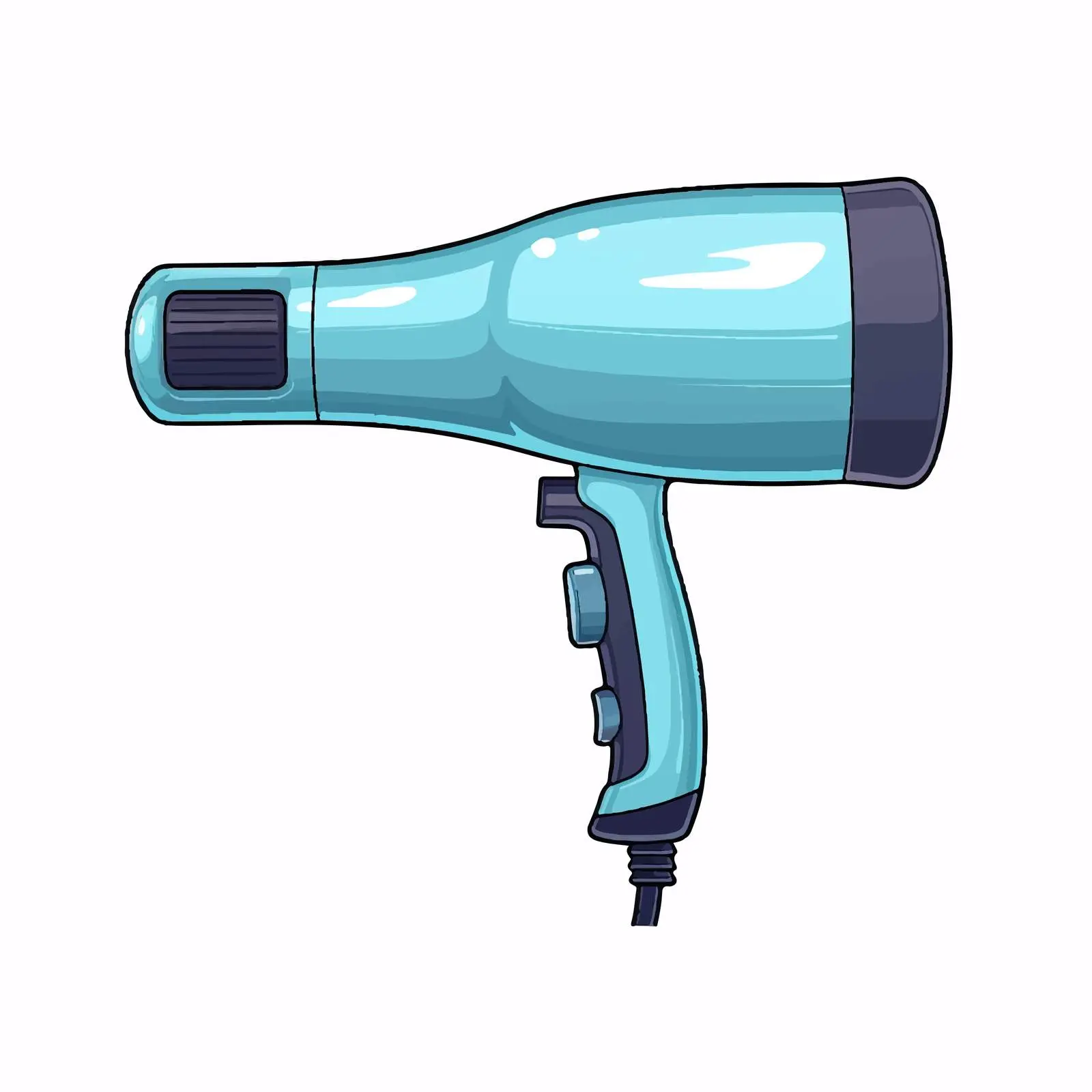 Hair Dryer Vector Illustration on White Background — free download from Dotvec