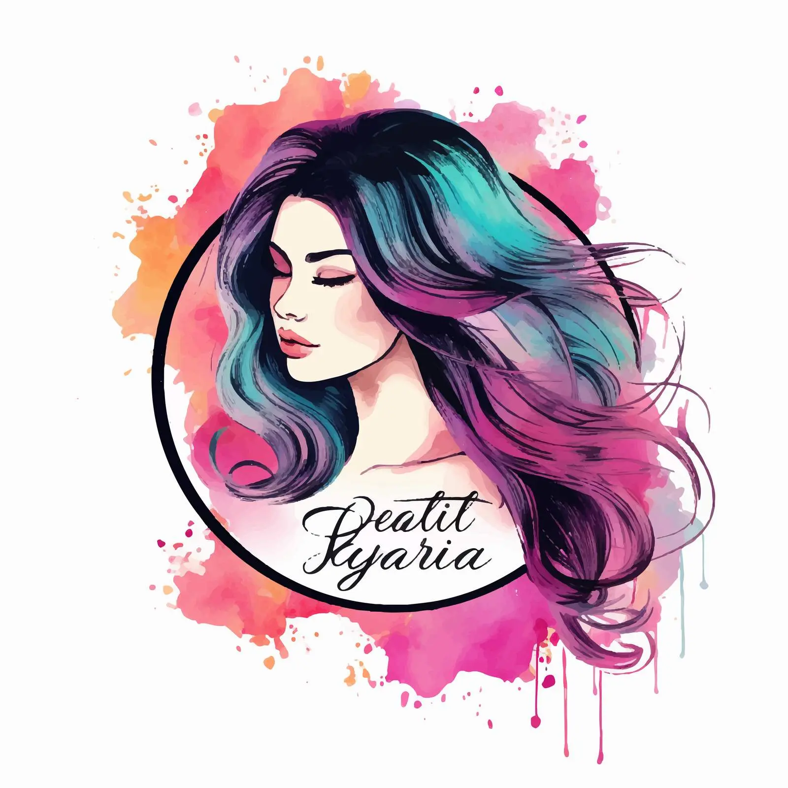 Hair Perfect Beauty Salon Logo Design – free female silhouette image from Dotvec