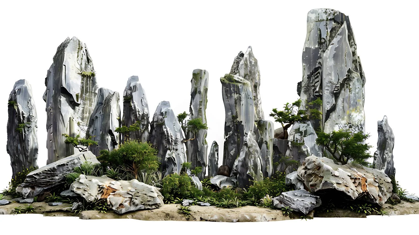 Haixi Stone City White Background Structure — free download from Dotvec
