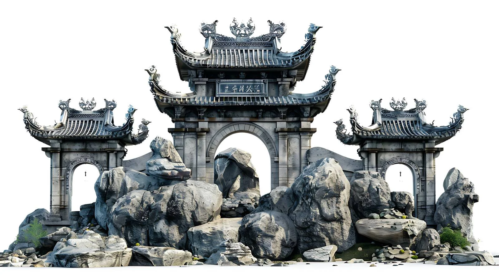 Haixi Stone City on White Background — free download from Dotvec