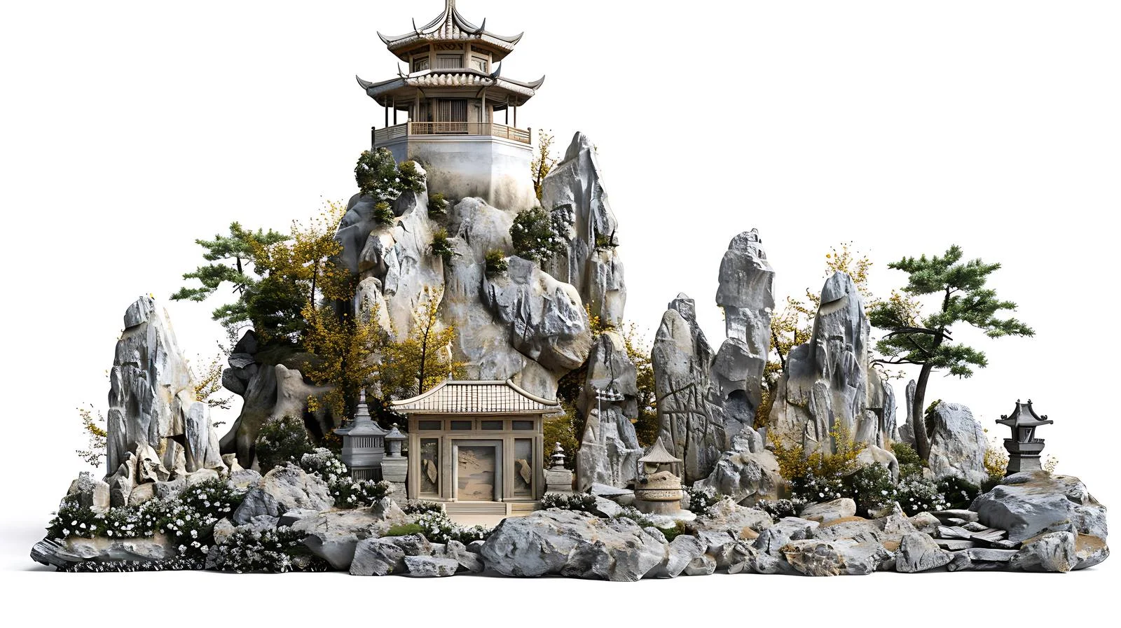 Haixi Stone City on White Background — free download from Dotvec