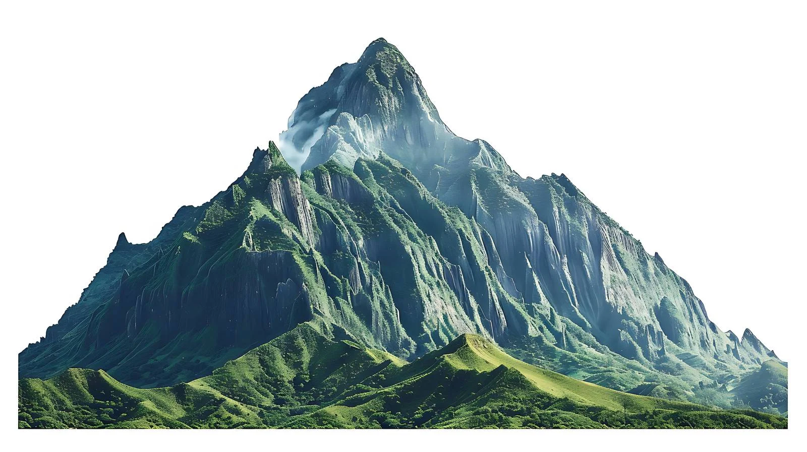 Wawu Mountain on White Background — free download from Dotvec
