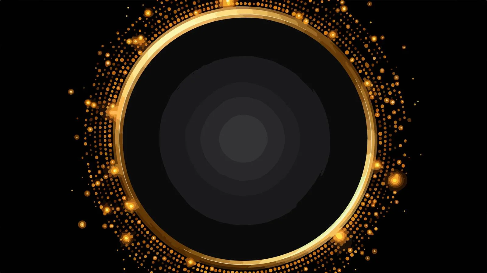 Luxurious Gold Halftone Circle Design — free download from Dotvec