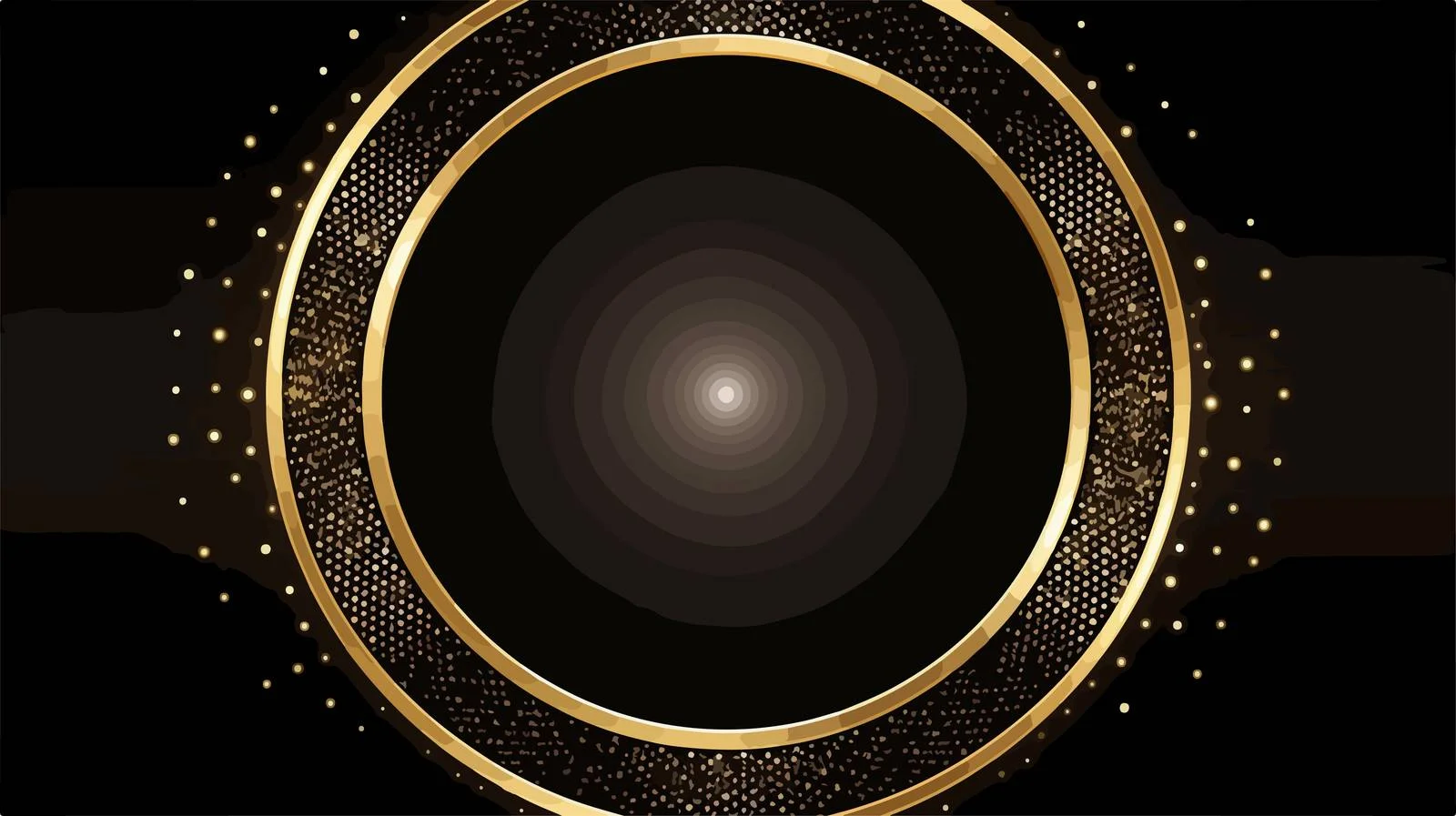 Luxurious Golden Halftone Circle Design — free download from Dotvec