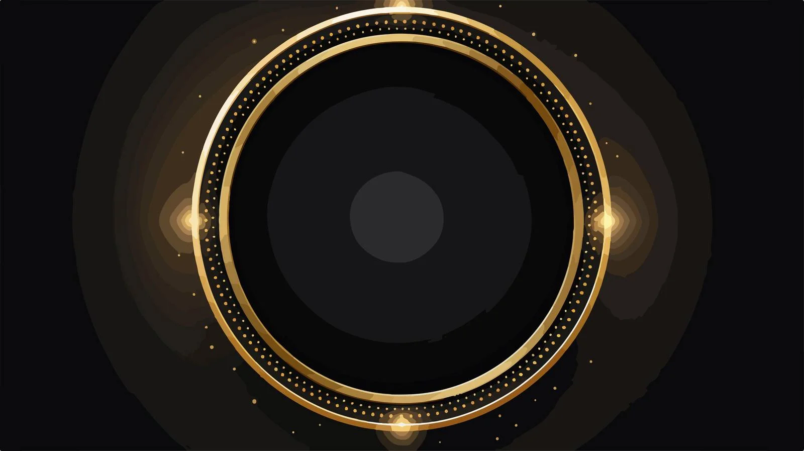 Luxurious Halftone Circle on Black Background — free download from Dotvec