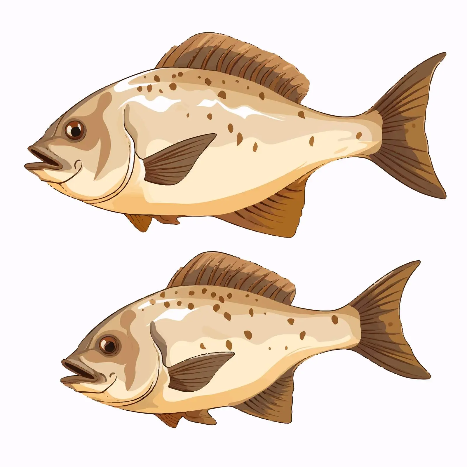 Halibut Fish Vector Illustration on White Background — free download from Dotvec