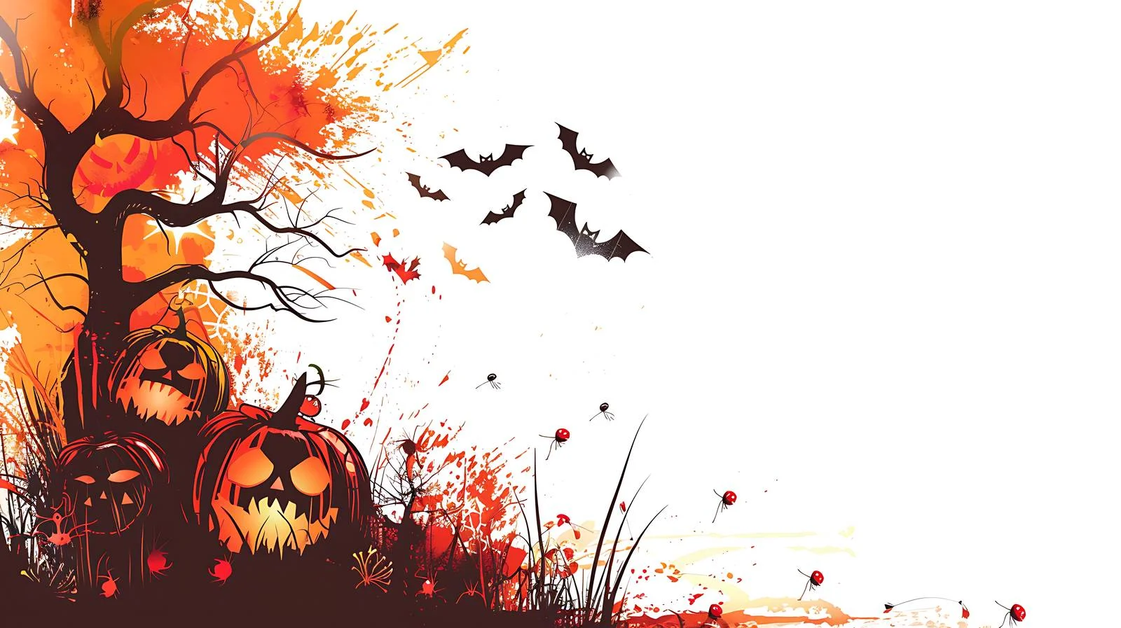 Spooky Halloween White Background with Isolation — free download from Dotvec