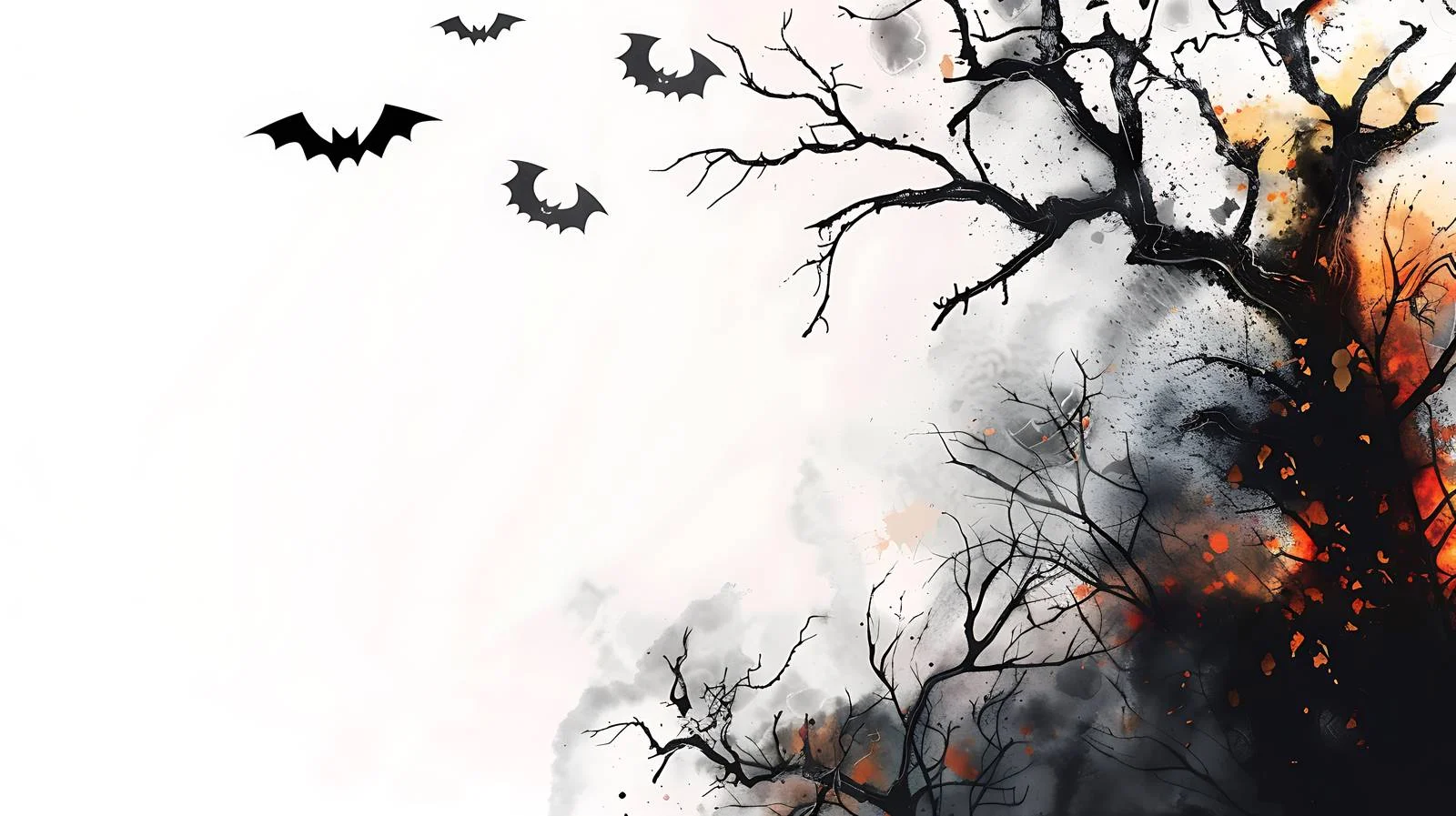 Creepy Halloween Scene Against White Background — free download from Dotvec