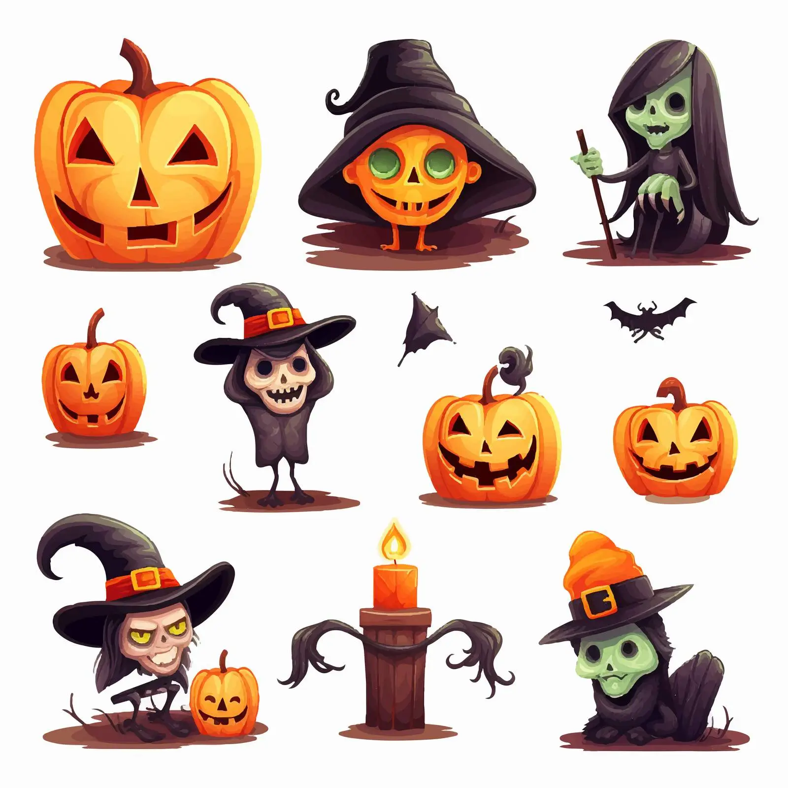Playful Halloween Themed Vector Bundle — free download from Dotvec