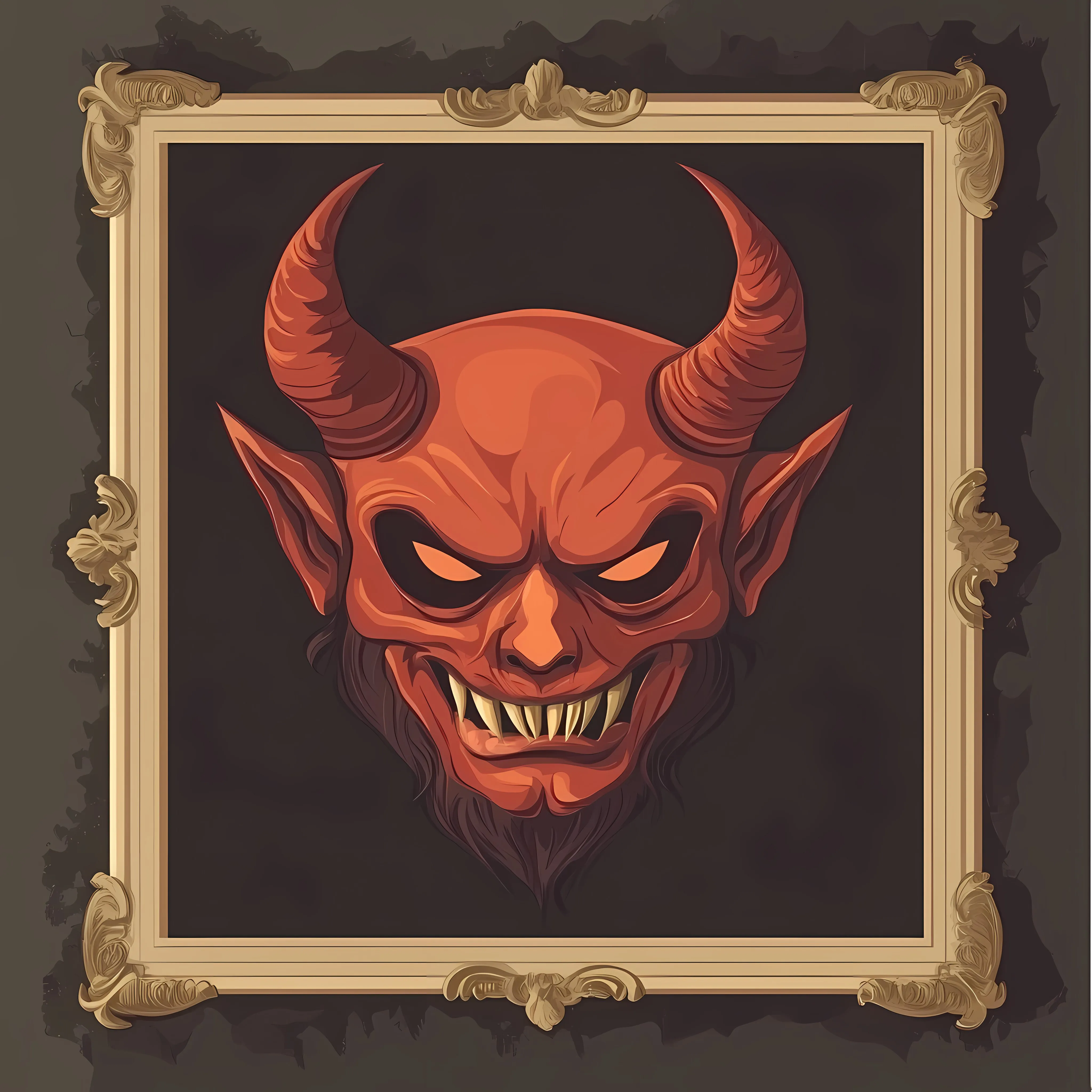 Halloween Devil Face Vector Illustration — free download from Dotvec