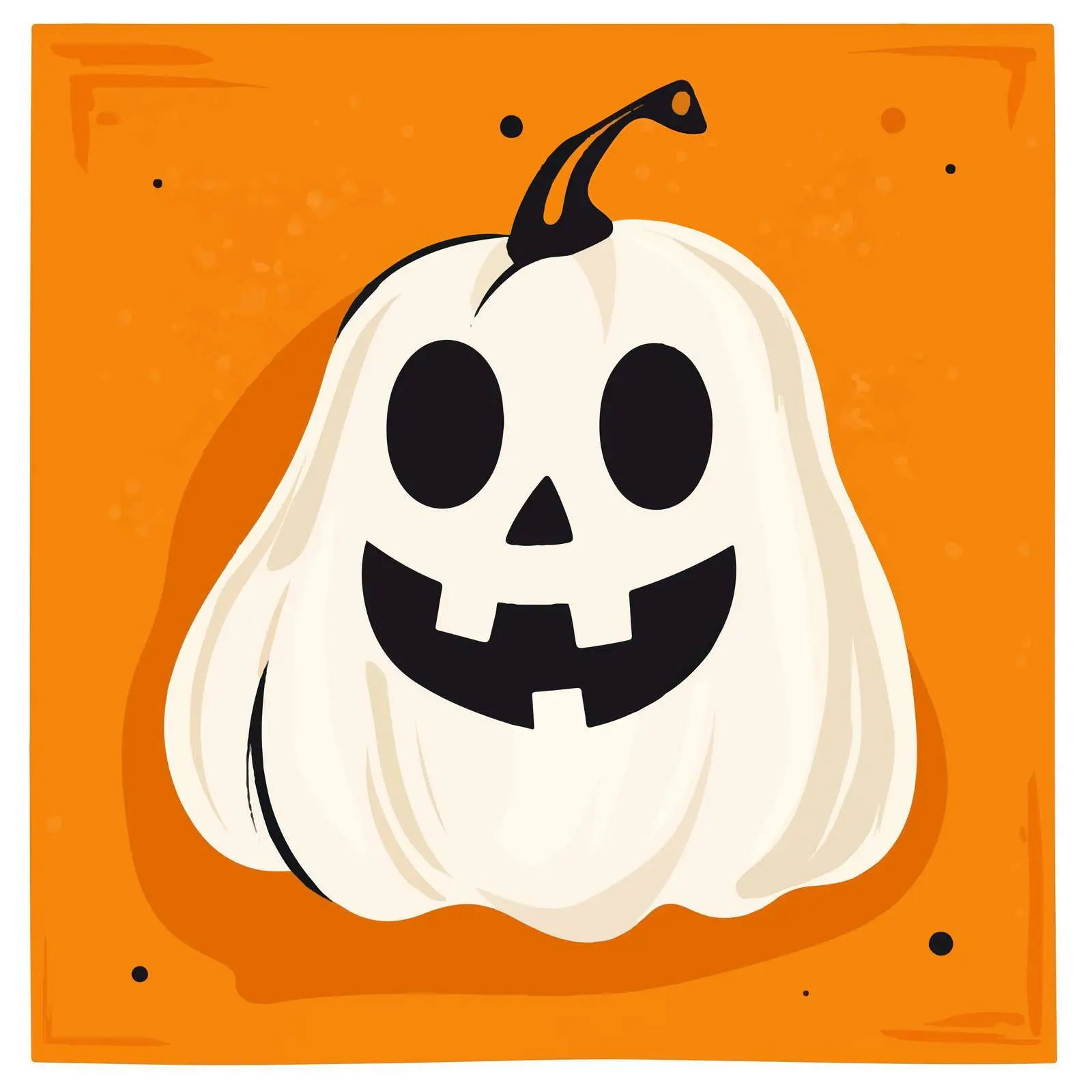 Funny Halloween Ghost with Pumpkin Vector Illustration — free download from Dotvec