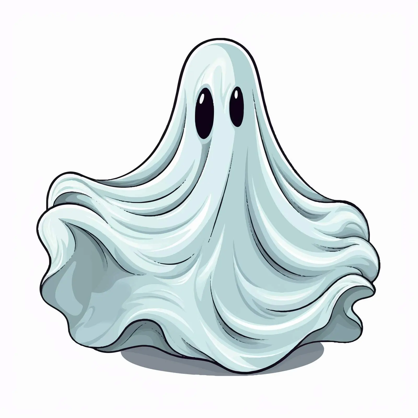 Cartoon Halloween Ghost Isolated Icon Illustration — free download from Dotvec