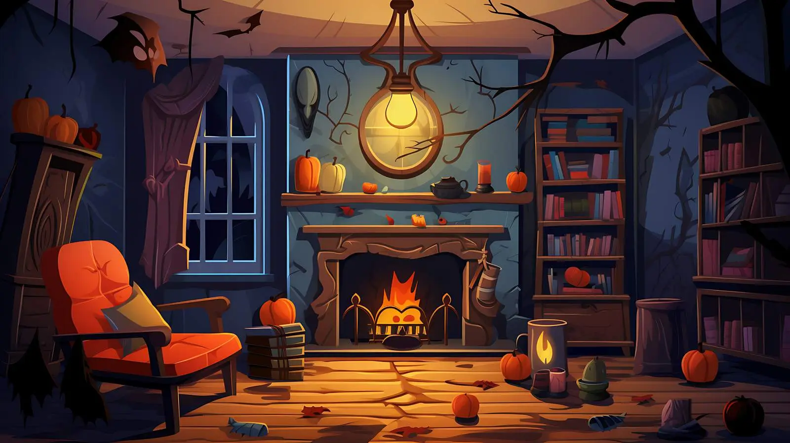 Enchanted Halloween House Party Setup — free download from Dotvec
