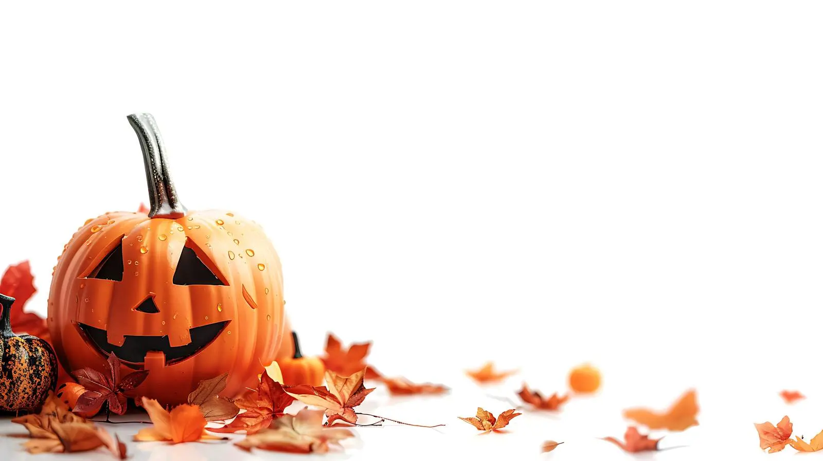Halloween Pumpkin Background with Copy Space — free download from Dotvec