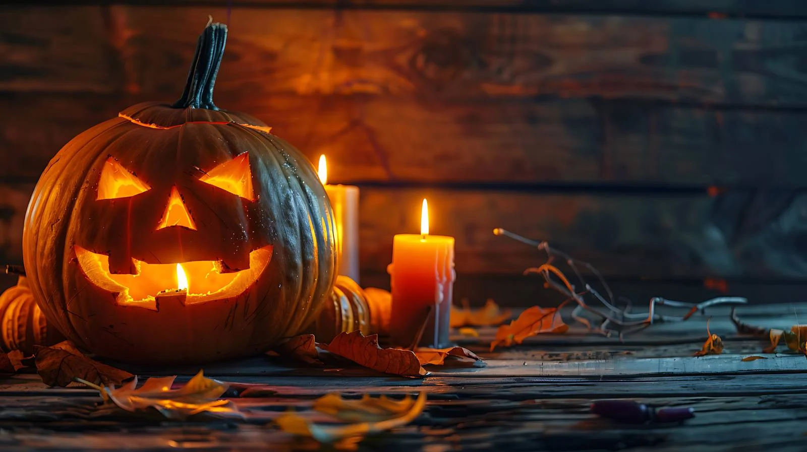 Spooky Jack O'Lantern with Fiery Can — free download from Dotvec