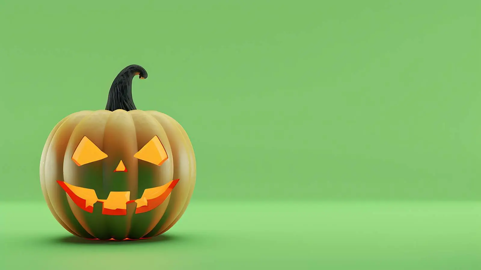Halloween Pumpkin on Green Background — free download from Dotvec