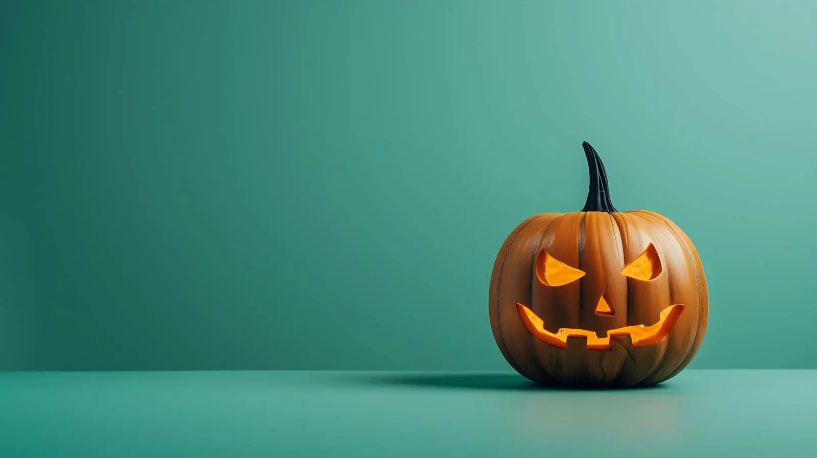 Halloween Pumpkin on Green Background Isolated — free download from Dotvec