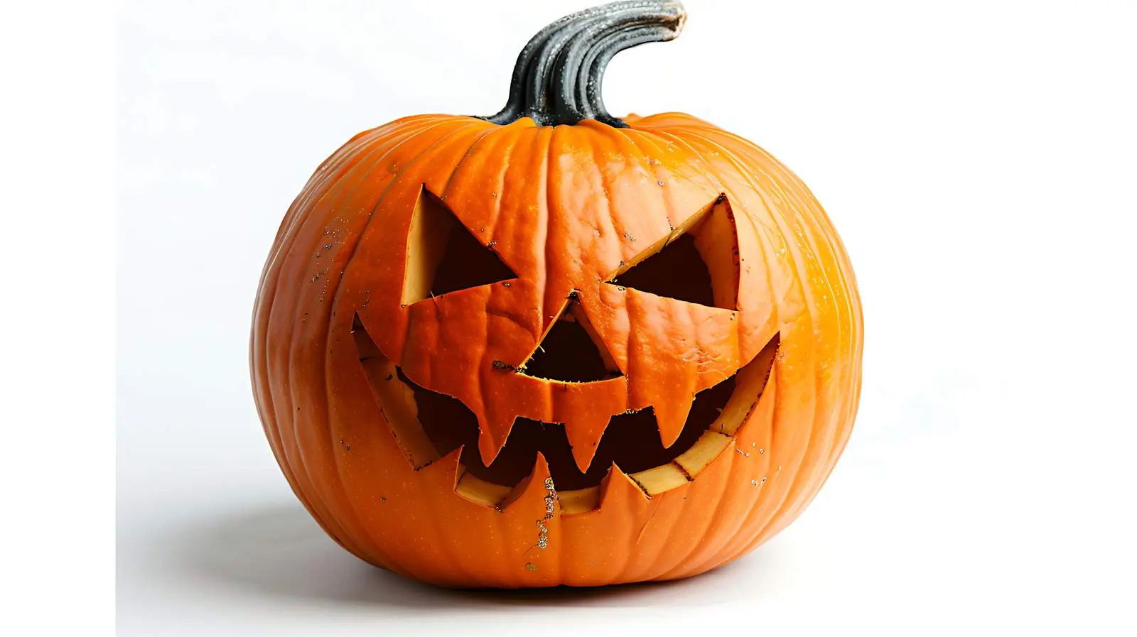 Isolated Halloween Pumpkin on White Background – free carved image from Dotvec