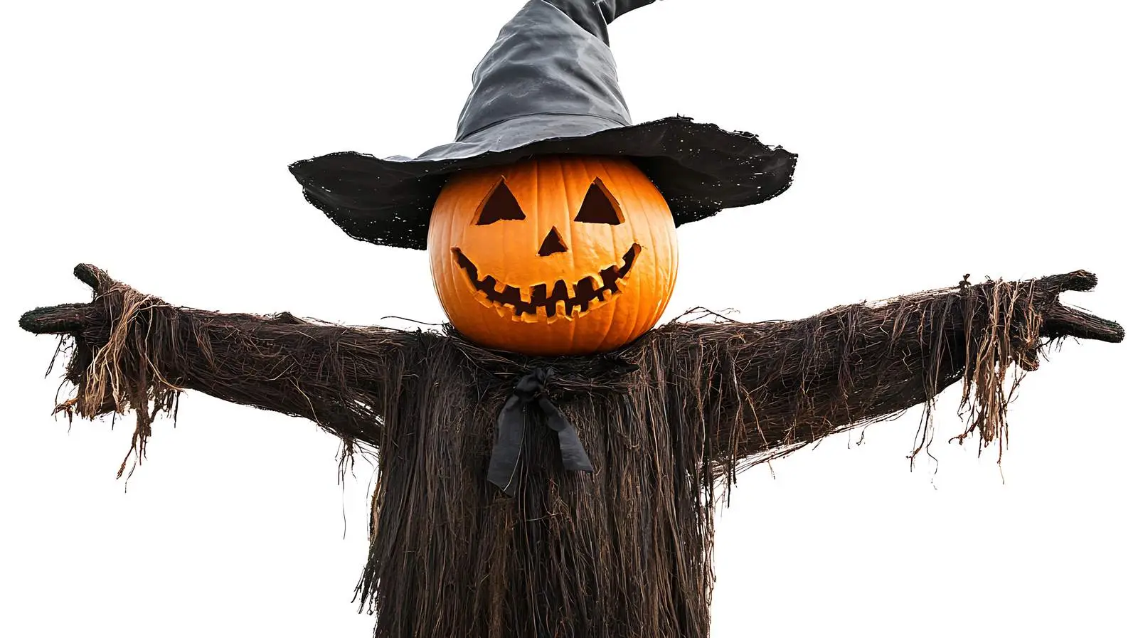 Halloween Pumpkin Scarecrow on White Background — free download from Dotvec