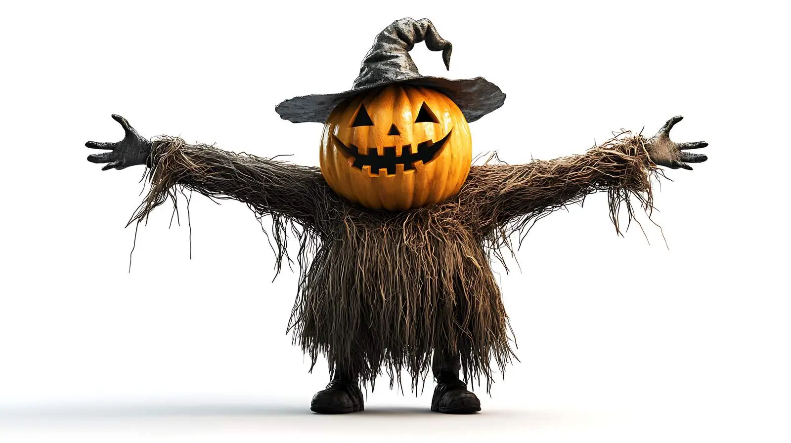 Halloween Pumpkin Scarecrow Isolated Image – free scarecrow image from Dotvec