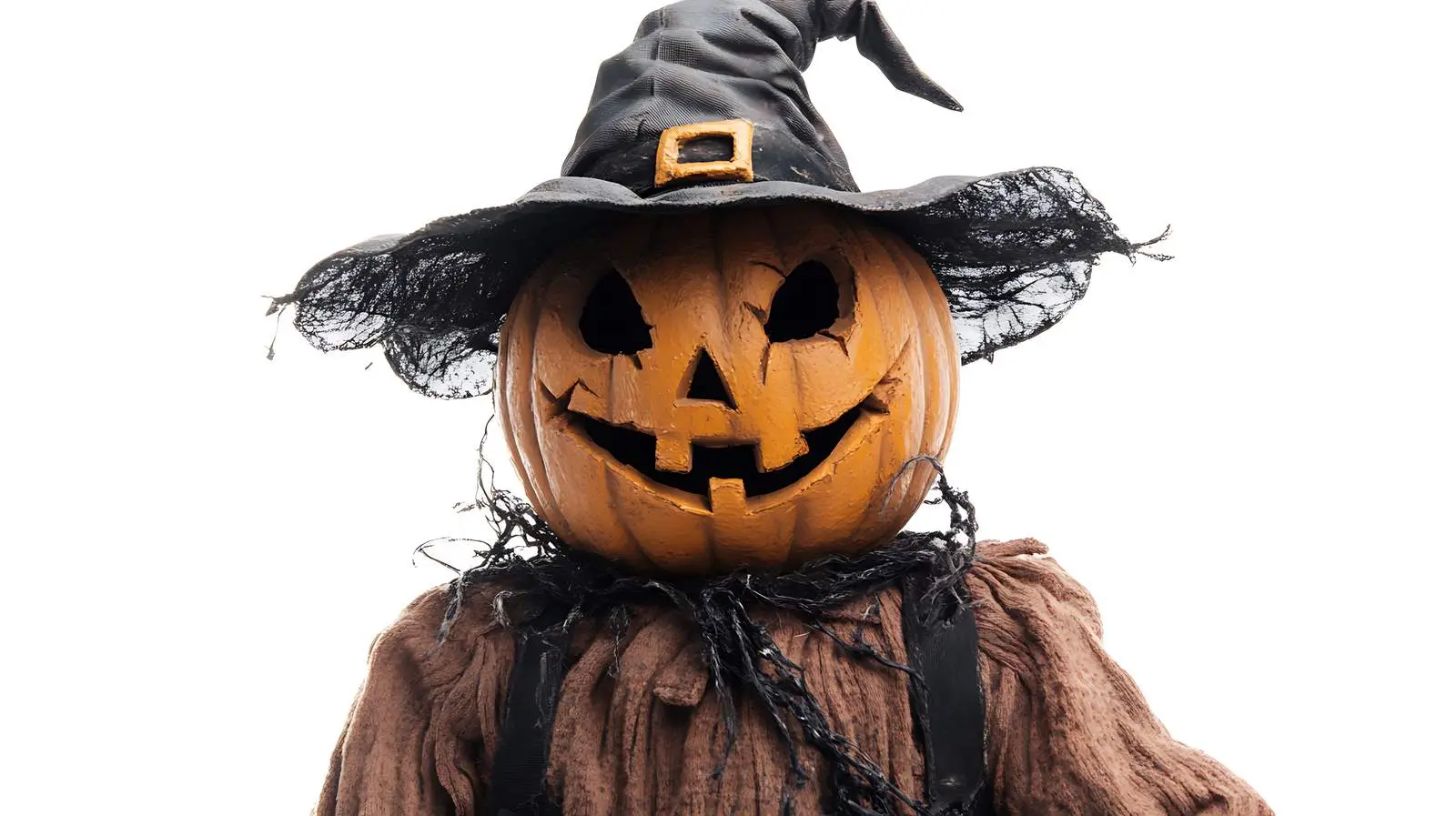 Halloween Pumpkin Scarecrow on White Background — free download from Dotvec