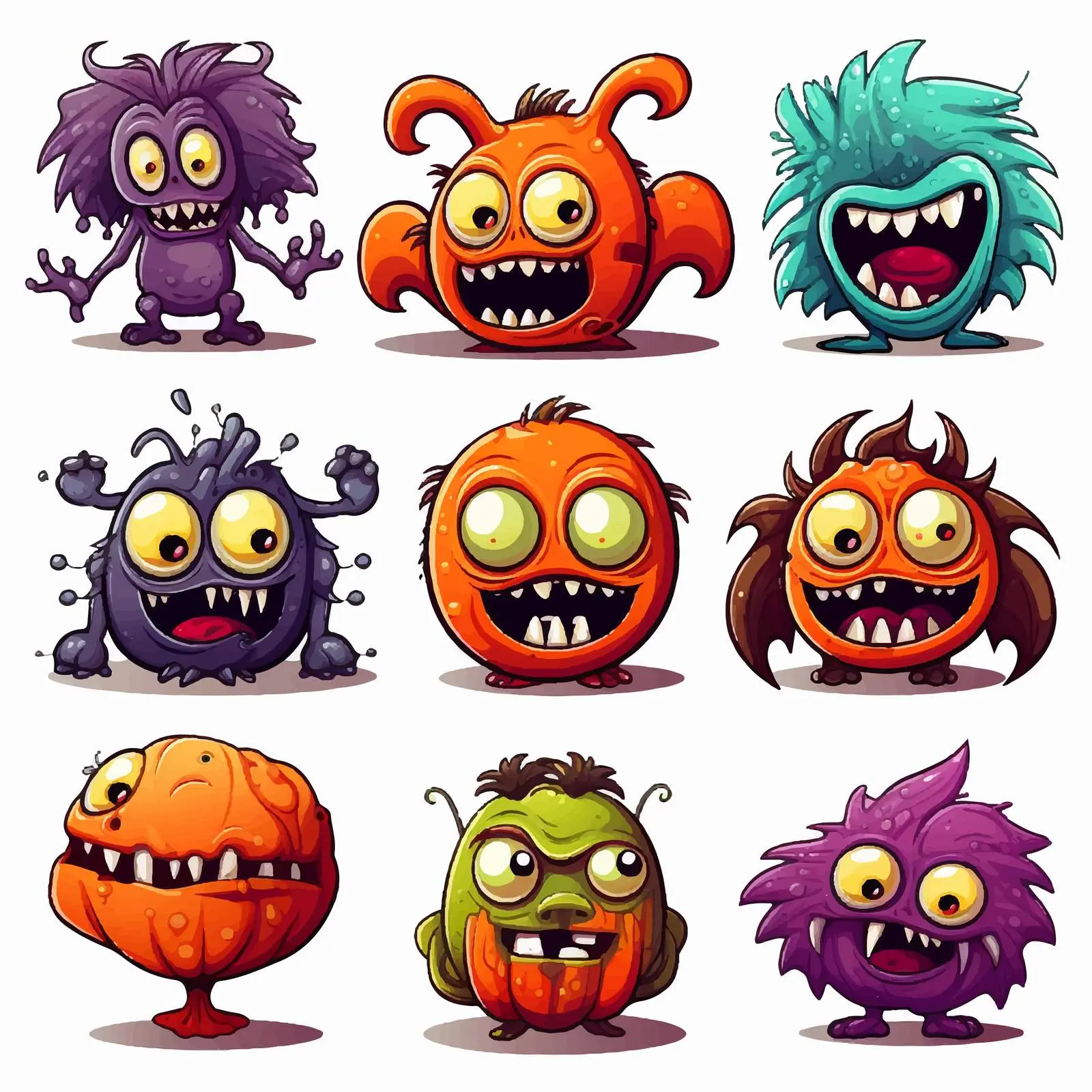 Scary Monsters Halloween Vector Set — free download from Dotvec