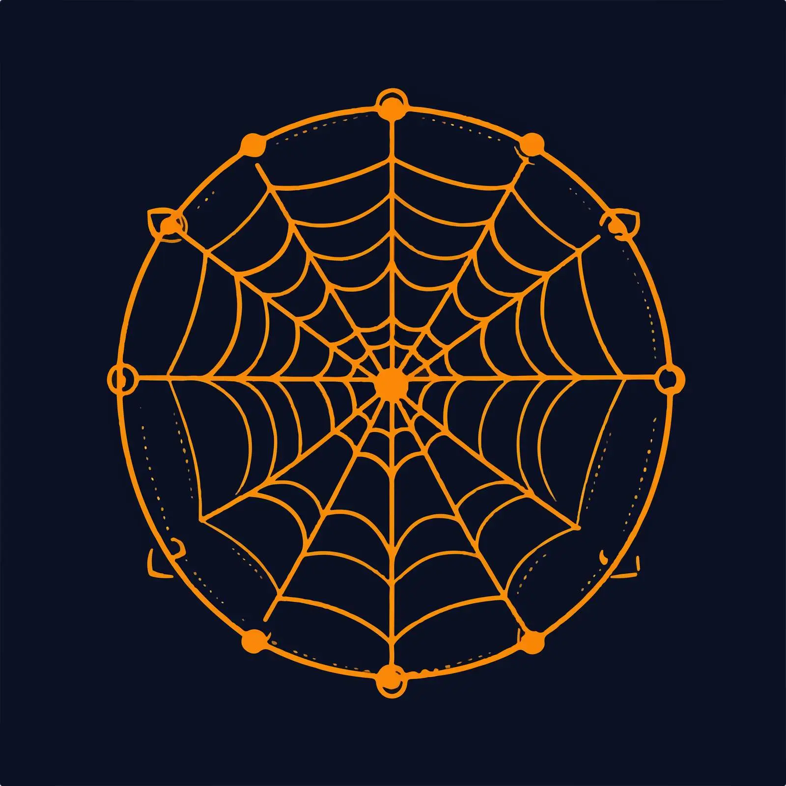 Halloween Spiderweb Icon Linear Vector Illustration — free download from Dotvec