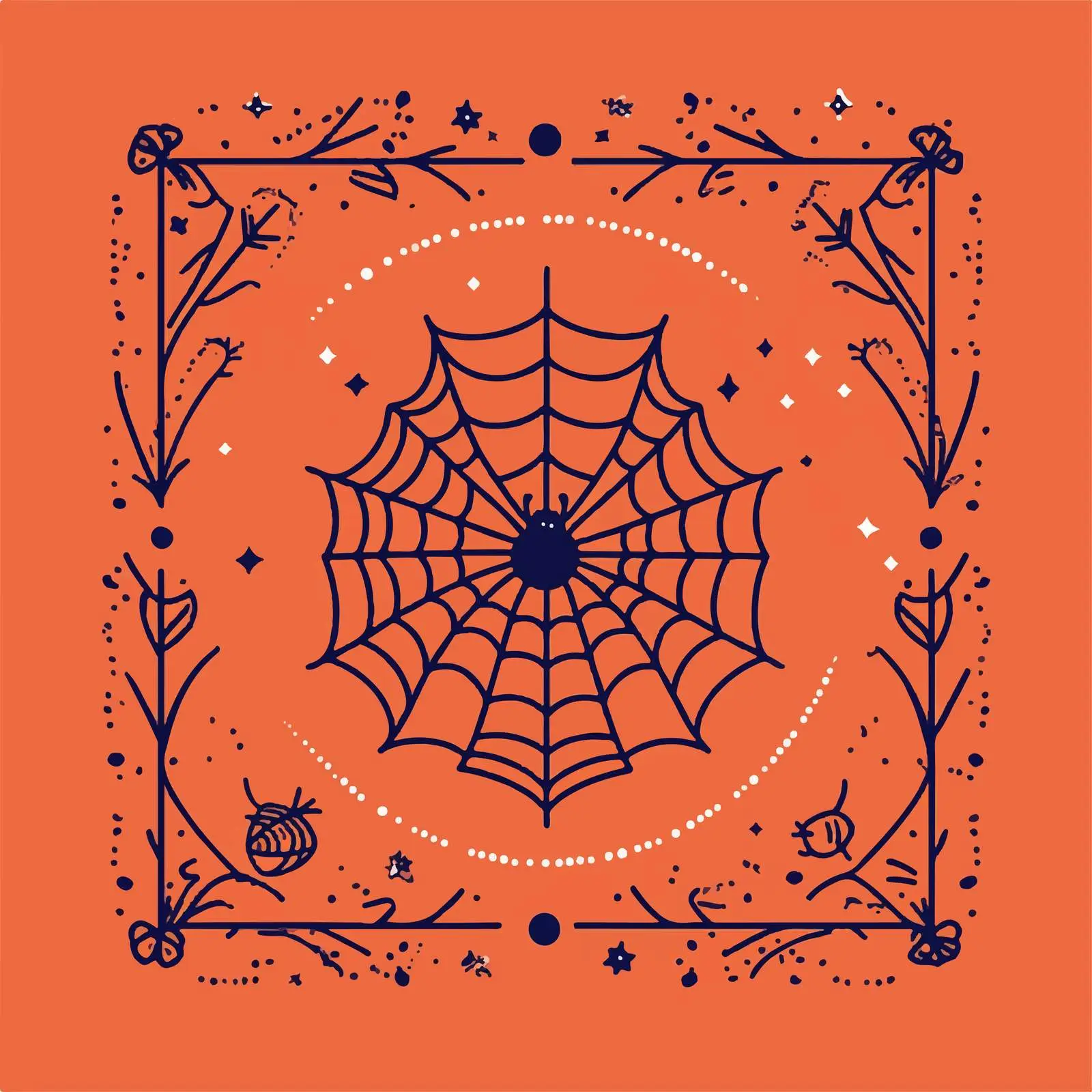Halloween Spiderweb Icon Linear Vector Illustration — free download from Dotvec