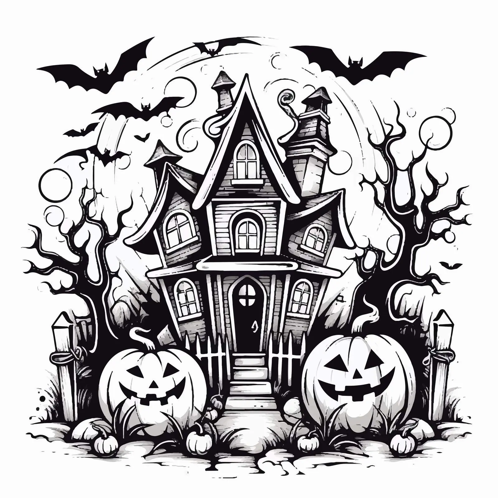 Halloween Trick or Treat Card Template – free ghost image from Dotvec