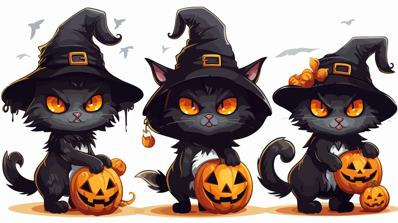 Halloween Cat Costume Cartoon Vector Illustration — free download from Dotvec