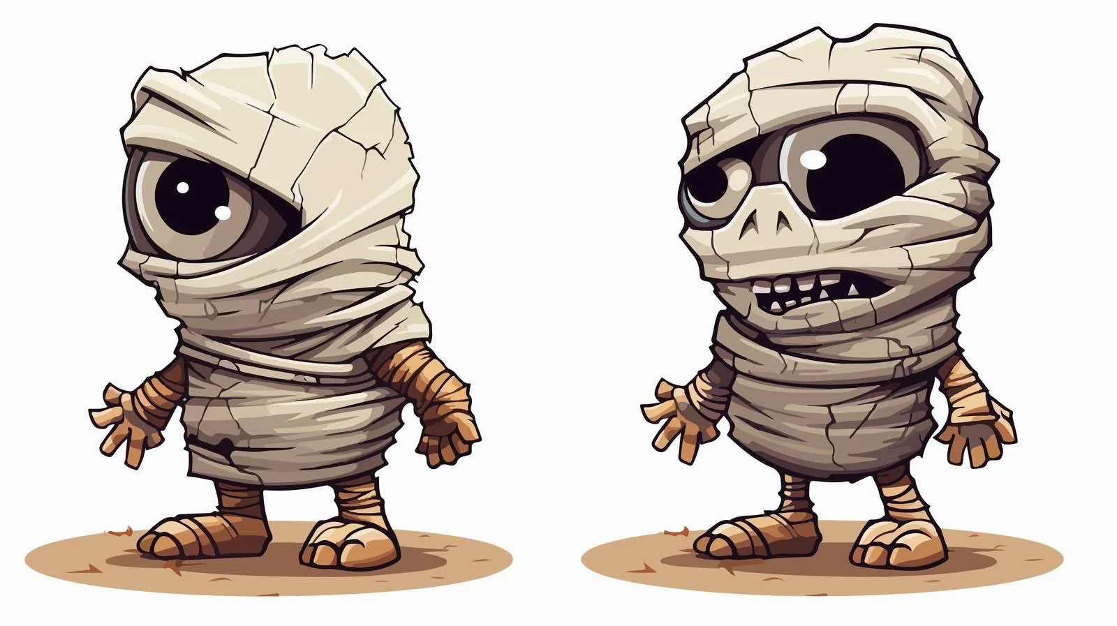 Halloween Mummy Cartoon Vector Illustration — free download from Dotvec