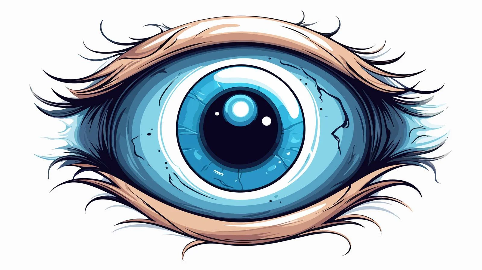 Spooky Eyeball Cartoon Vector Illustration — free download from Dotvec