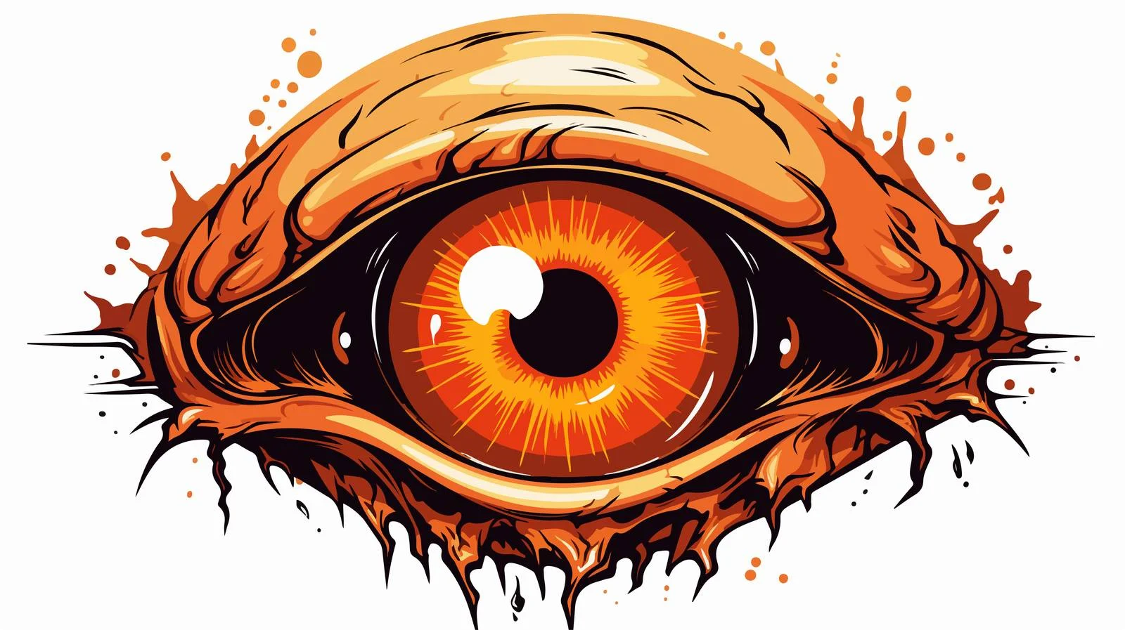 Spooky Eyeball Cartoon Vector Illustration — free download from Dotvec