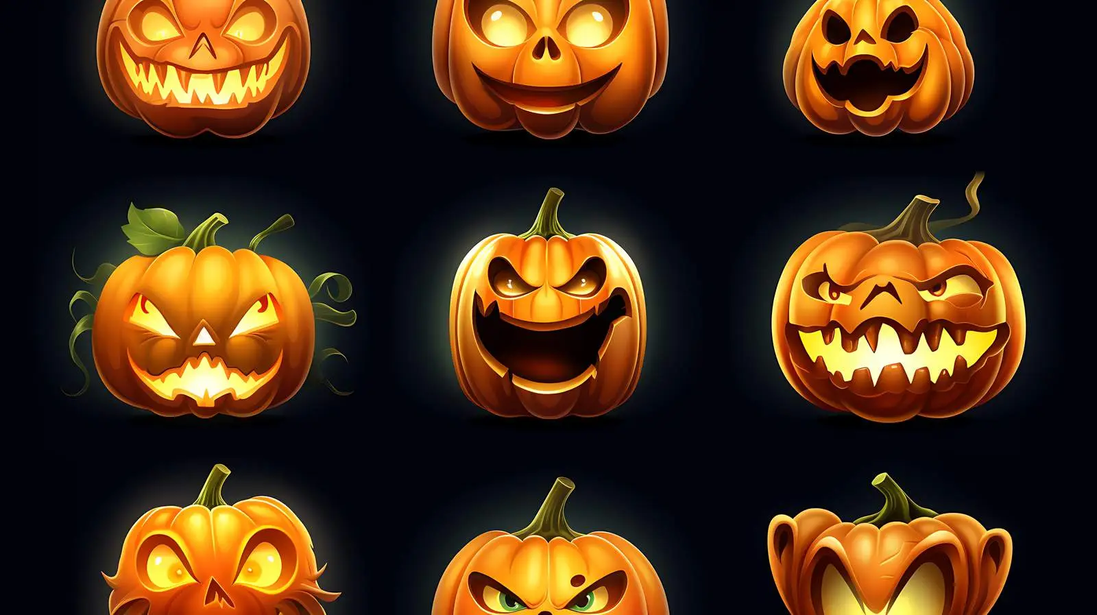 Halloween Pumpkin Icons Set — free download from Dotvec