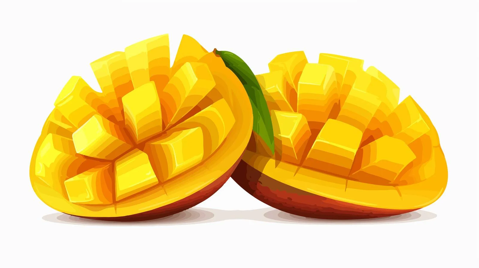Yellow Mango Slice Vector Illustration — free download from Dotvec