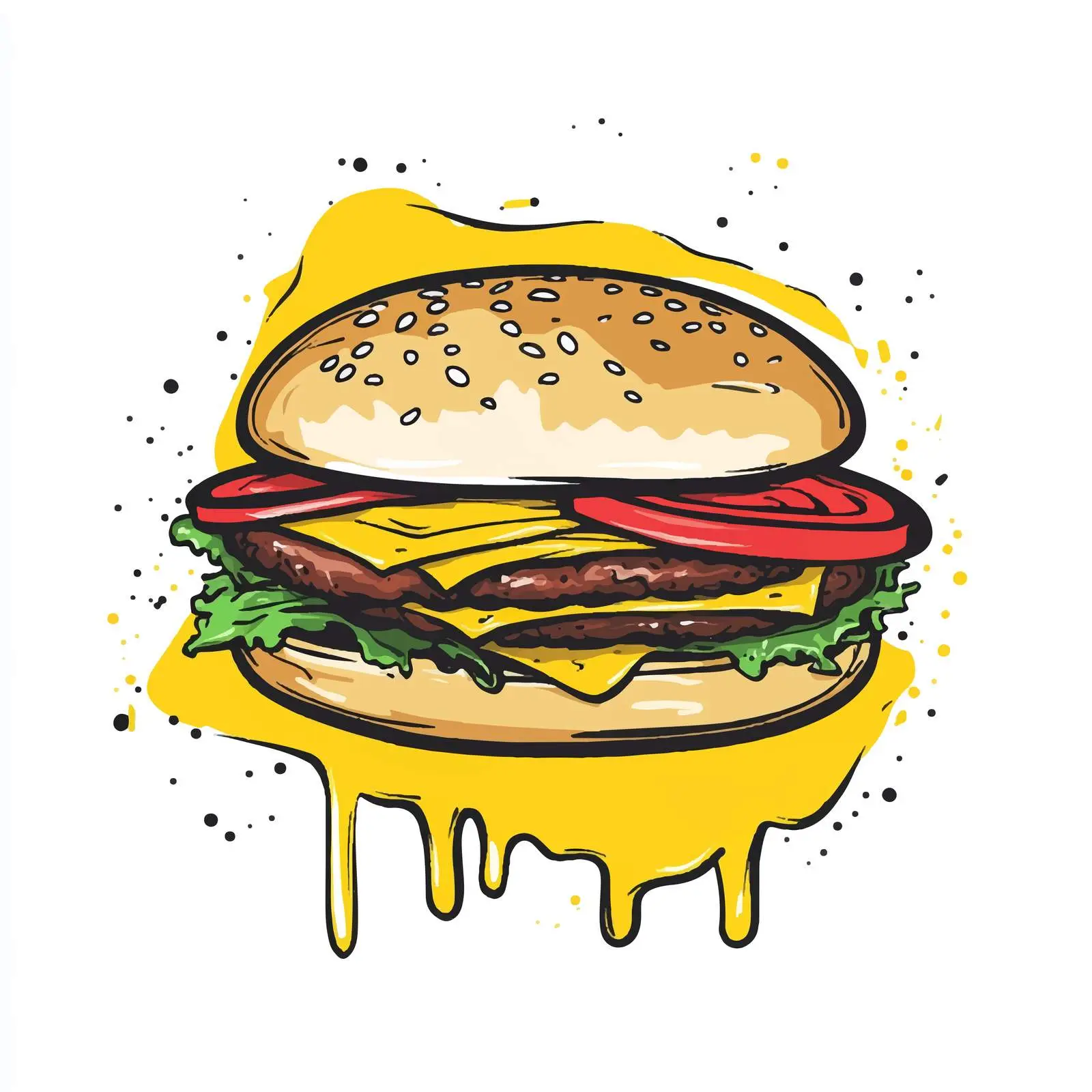 Hand-Drawn Hamburger Sketch on White Background — free download from Dotvec