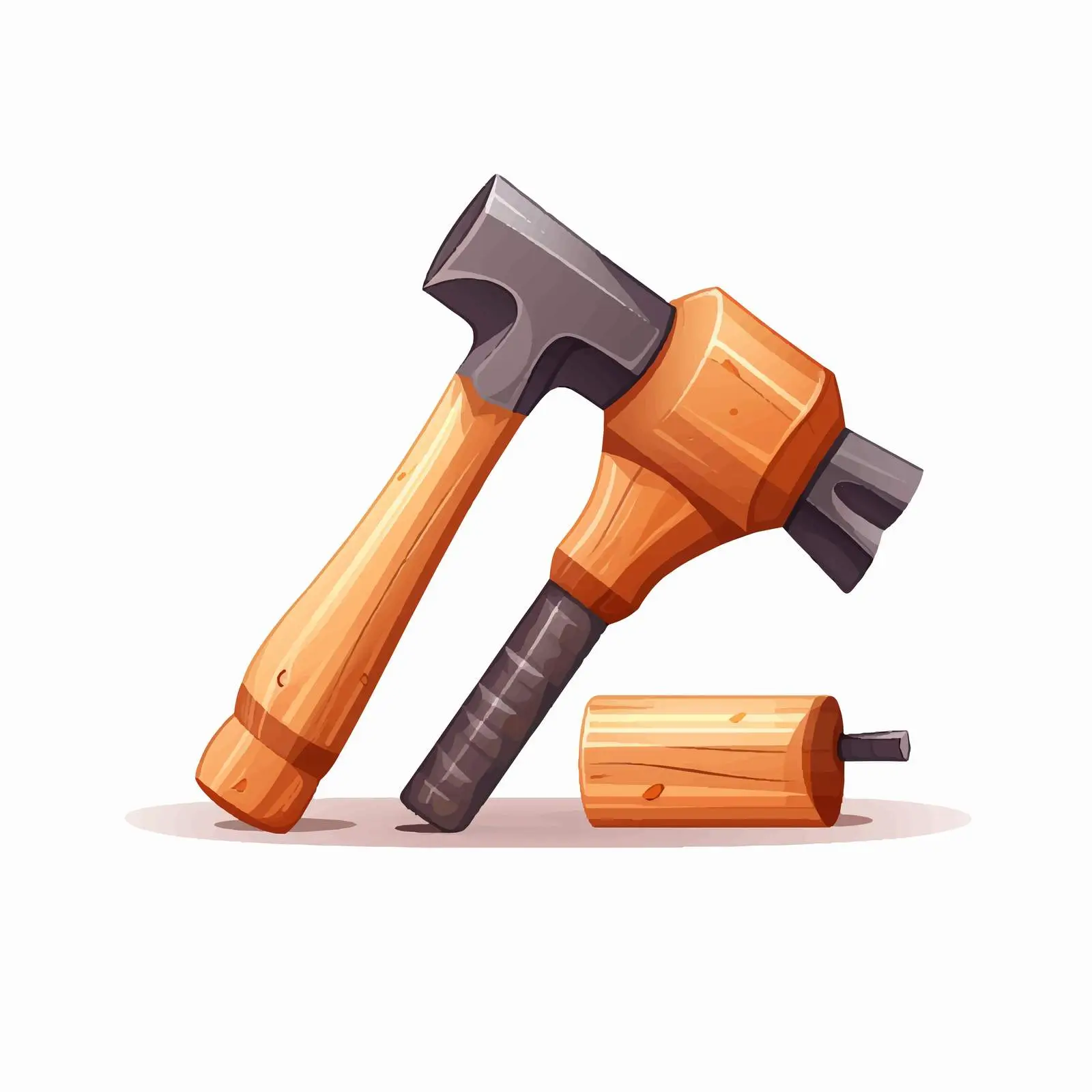 Carpenter's Tools: Hammer and Nails for Wood Work — free download from Dotvec